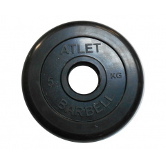 MB Barbell ATLET 5 кг / диаметр 51 мм из каталога дисков для штанги с посадочным диаметром 50 мм. в Омске по цене 2110 ₽