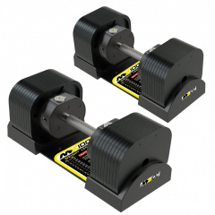 MX Select MX100 EVO, рифленая стальная рукоять, вес 5.9-45.4 кг, 2 шт из каталога разборных (наборных) гантелей в Омске по цене 79480 ₽