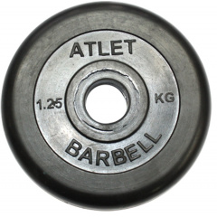 MB Barbell ATLET 1.25 кг из каталога дисков для штанги с посадочным диаметром 26 мм.  в Омске по цене 1020 ₽