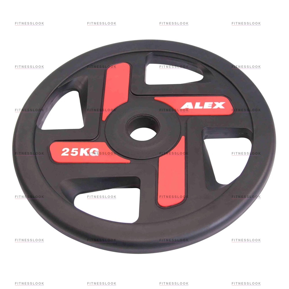 Alex полиуретановый 50 мм - 25 кг в Омске по цене 14420 ₽ в категории диски (блины) для штанг и гантелей Aerofit