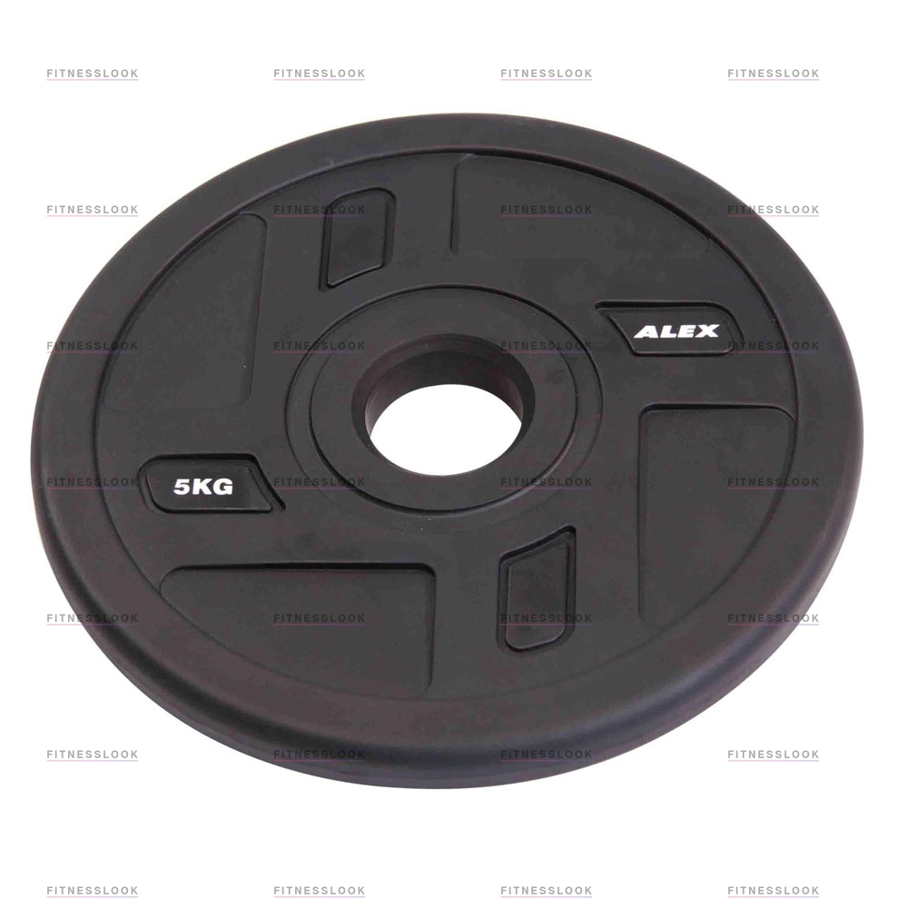 Alex полиуретановый 50 мм - 5  кг в Омске по цене 3933 ₽ в категории диски (блины) для штанг и гантелей Aerofit
