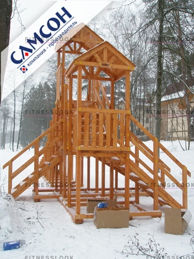 Самсон Зима из каталога зимних деревянных горок в Омске по цене 471400 ₽