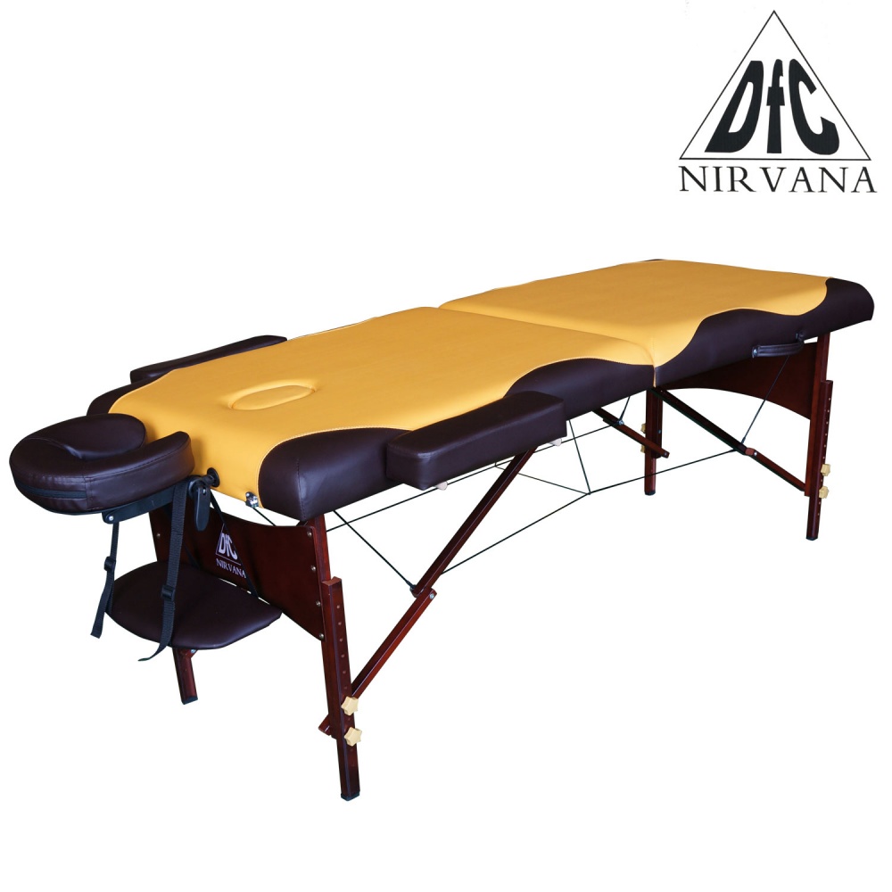 Nirvana Relax (горчичный/коричневый) в Омске по цене 18990 ₽ в категории складные массажные столы DFC