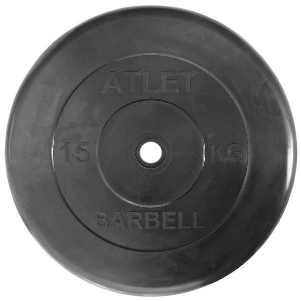 MB Barbell Atlet 50 мм - 15 кг из каталога дисков (блинов) для штанг и гантелей в Омске по цене 3630 ₽