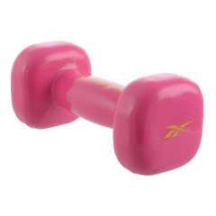 REEBOK виниловая 2 кг. Dumbbell Magenta RAWT-11052MG из каталога гантелей для фитнеса в Омске по цене 1280 ₽