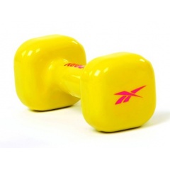 REEBOK виниловая 3 кг.  Dumbbell Yellow RAWT-11053YL из каталога гантелей для фитнеса в Омске по цене 1530 ₽