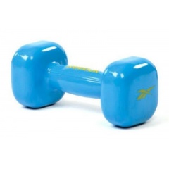 REEBOK виниловая 4 кг. Dumbbell  Cyan RAWT-11054CY из каталога гантелей для фитнеса в Омске по цене 1960 ₽
