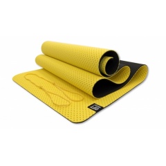 Original FitTools 6 мм двухслойный перфорированный желтый FT-YGM6-3DT-YELLOW из каталога ковриков для йоги и фитнеса в Омске по цене 1870 ₽