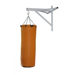 Подвесной боксерский мешок и груша Рокки 140х40 см. 60 кг. кожа рыжий в Омске по цене 30480 ₽