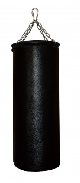 Рокки 150х40 см. 65 кг. кожа черный из каталога боксерских мешков и груш в Омске по цене 37380 ₽